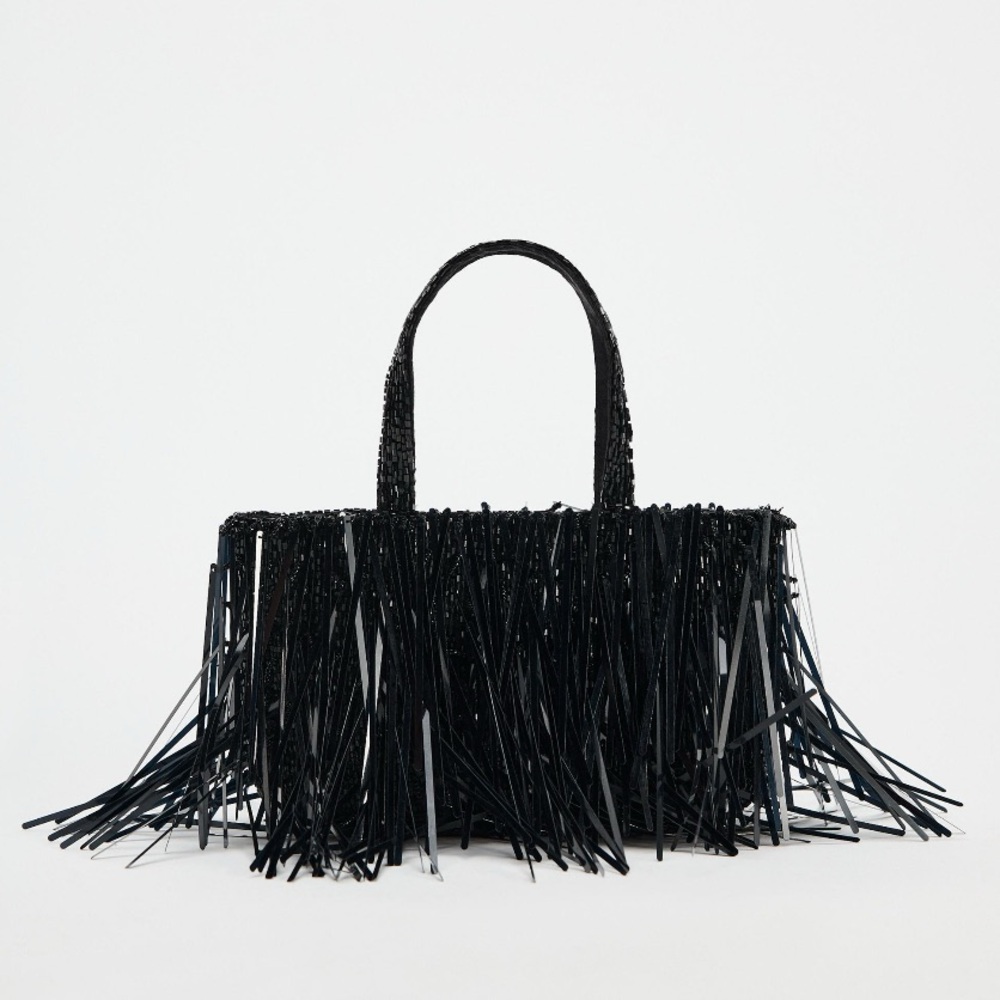 Zara Beaded Bucket Bag